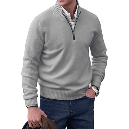 Benoit Elegant Cashmere Zip Sweater