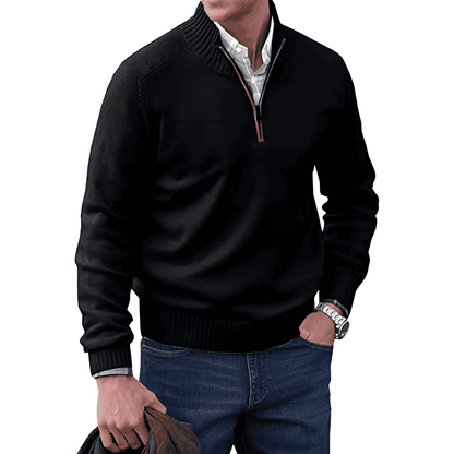 Benoit Elegant Cashmere Zip Sweater