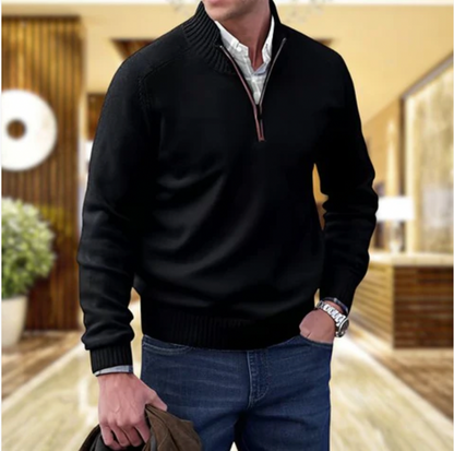 Benoit Elegant Cashmere Zip Sweater