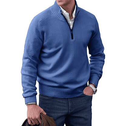 Benoit Elegant Cashmere Zip Sweater